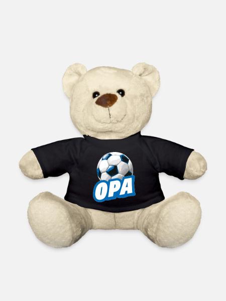 OPA Fußball-Großvater Fußballfan - Teddy - Schwarz