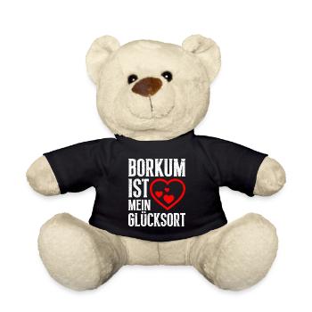 BORKUM IST MEIN GLÜCKSORT Lustiges - Teddy - Schwarz - Vorne