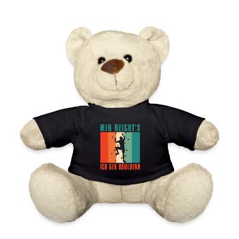 Bouldering Gifts Climbing Climber Boulderer - Teddy Bear - black - Front