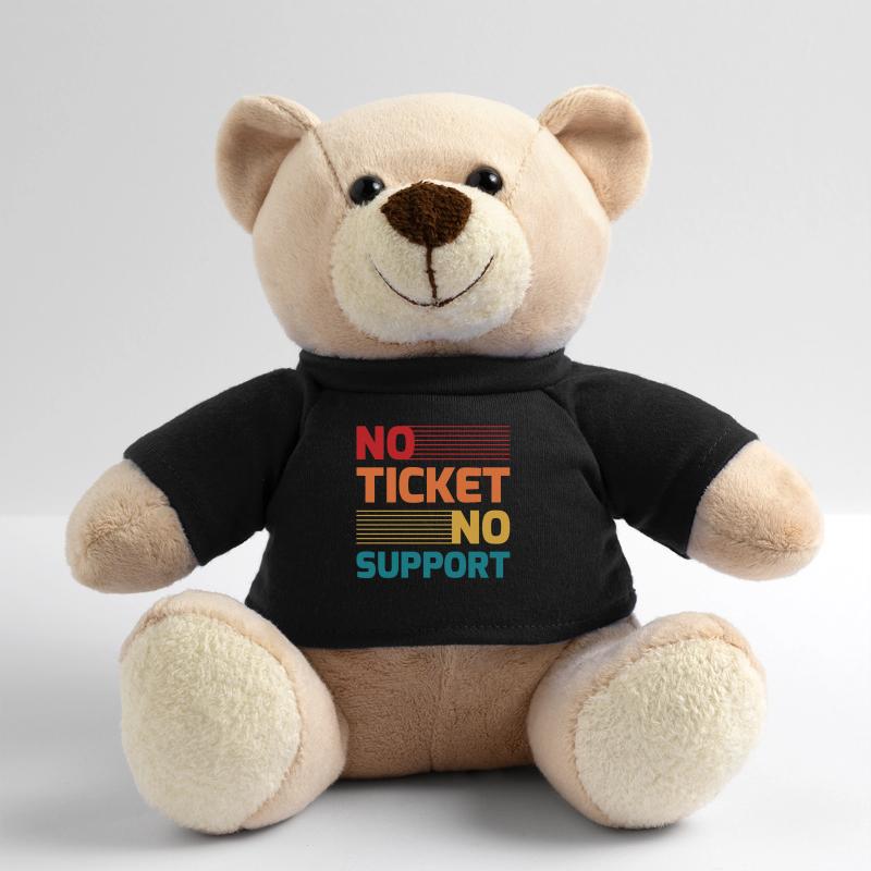 No Ticket No Support IT Hotline Administrator Nerd Teddy