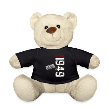 76e anniversaire Original décembre Né en 1949 - Nounours - noir - Devant