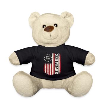 1776 bis 2026 USA 250 Jahre amerikanischer Stolz - Teddy - Schwarz - Vorne