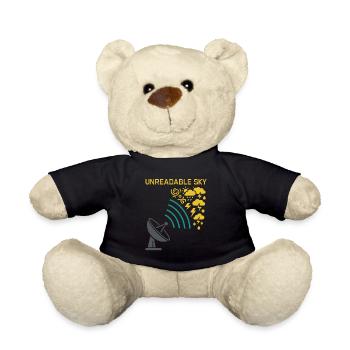 weather, drama, humor, gift, rain, snow - Teddy Bear - black - Front