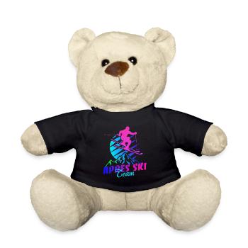 Après l’équipe de ski, sports d’hiver, vacances de ski, années 80 - Nounours - noir - Devant