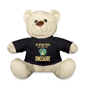 Ist mir egal, ich bin ein Dinosaurier Humor - Teddy - Schwarz - Vorne