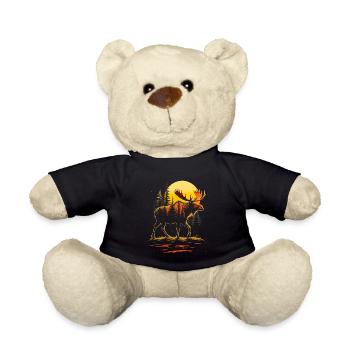 Elch, Wald, Natur, Wildnis, Outdoor, Tier - Teddy - Schwarz - Vorne
