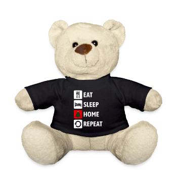 Mange, dors à la maison, recommence - Noël à la maison - Nounours - noir - Devant