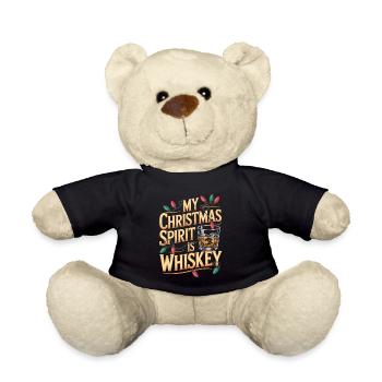 Mein Weihnachtsgeist ist Whiskey - Teddy - Schwarz - Vorne
