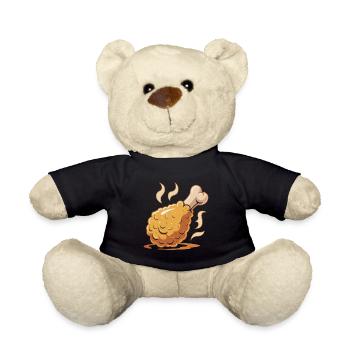 Knuspriges Hähnchenbein Cartoon - Teddy - Schwarz - Vorne