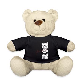 75th Birthday Original January Born 1951 - Teddy Bear - black - Front