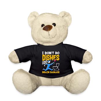 Toilettenverstopfungsmeister Lustiges - Teddy - Schwarz - Vorne