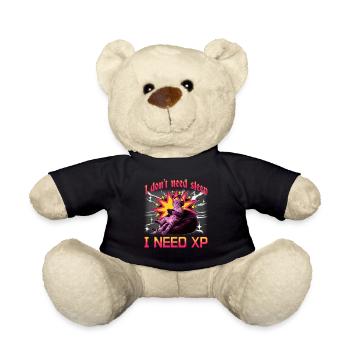 Funny Gaming Gamer Cat - Teddy Bear - black - Front