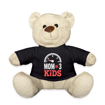 Mom Of 3 Kids Tank leer Mutter Humor - Teddy - Schwarz - Vorne
