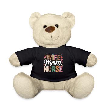 Motif de la femme mère et de l’aidante - Nounours - noir - Devant