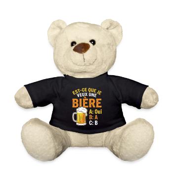 Do I Want A Beer? Joke Beauf Alcohol Humor - Nounours - noir - Devant