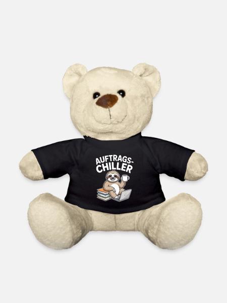 Auftragschiller Auftrags Chiller Büro Faultier - Teddy - Schwarz