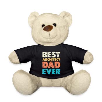 Best Architect Dad Ever - Teddy Bear - black - Front