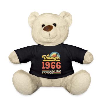 Vintage 1966 Anniversary Birthday Gift - Teddy Bear - black - Front