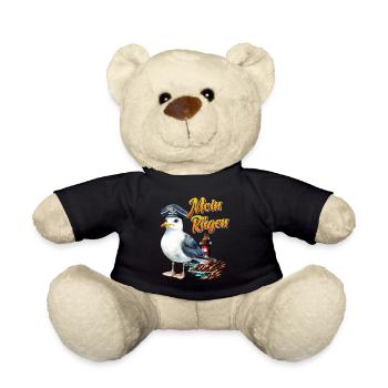Ostsee Urlaub MOIN RÜGEN Urlaub Lustiges - Teddy - Schwarz - Vorne