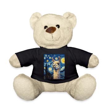 Lama Van Gogh Style - Teddy - Schwarz - Vorne