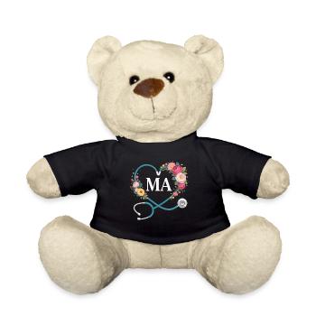 Blumenherz Stethoskop MA - Teddy - Schwarz - Vorne