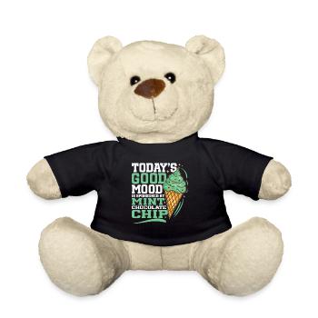 Mint Cream Dessert Lover Italian Mint - Teddy Bear - black - Front