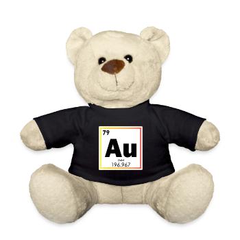 Au Gold Chemistry Periodic Table - Teddy - Schwarz - Vorne