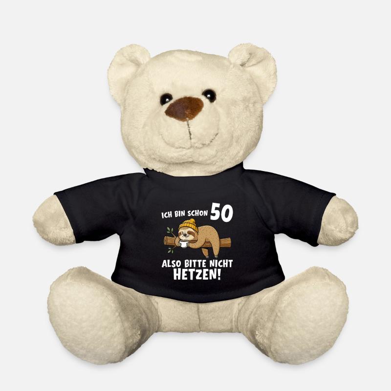 50. Geburtstag Bitte nicht hetzen 50 Jahre - Teddy - Schwarz