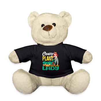 Plant Lover Plant Woman Funny Gardener - Teddy Bear - black - Front