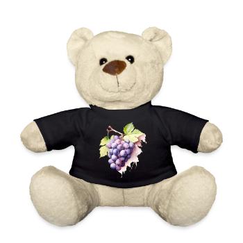 Grappe d’aquarelle de raisins - Nounours - noir - Devant