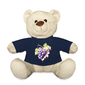 Grappe d’aquarelle de raisins - Nounours - bleu marine - Devant