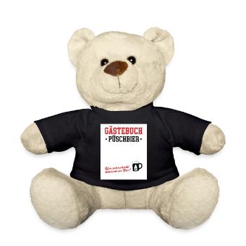 Gästebuch Püschbier Babyparty Pullerparty New Papa - Teddy - Schwarz - Vorne