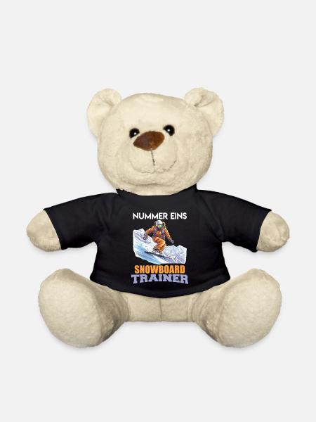 Snowboarder NUMMER EINS SNOWBOARD TRAINER Lustig - Teddy - Schwarz