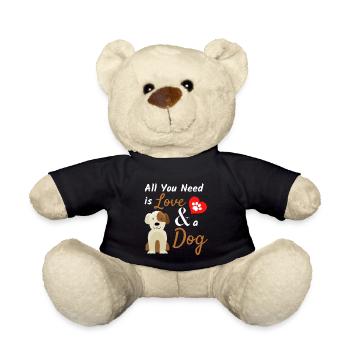 Alles, was du brauchst, ist Liebe und ein süßes Hundezitat - Teddy - Schwarz - Vorne