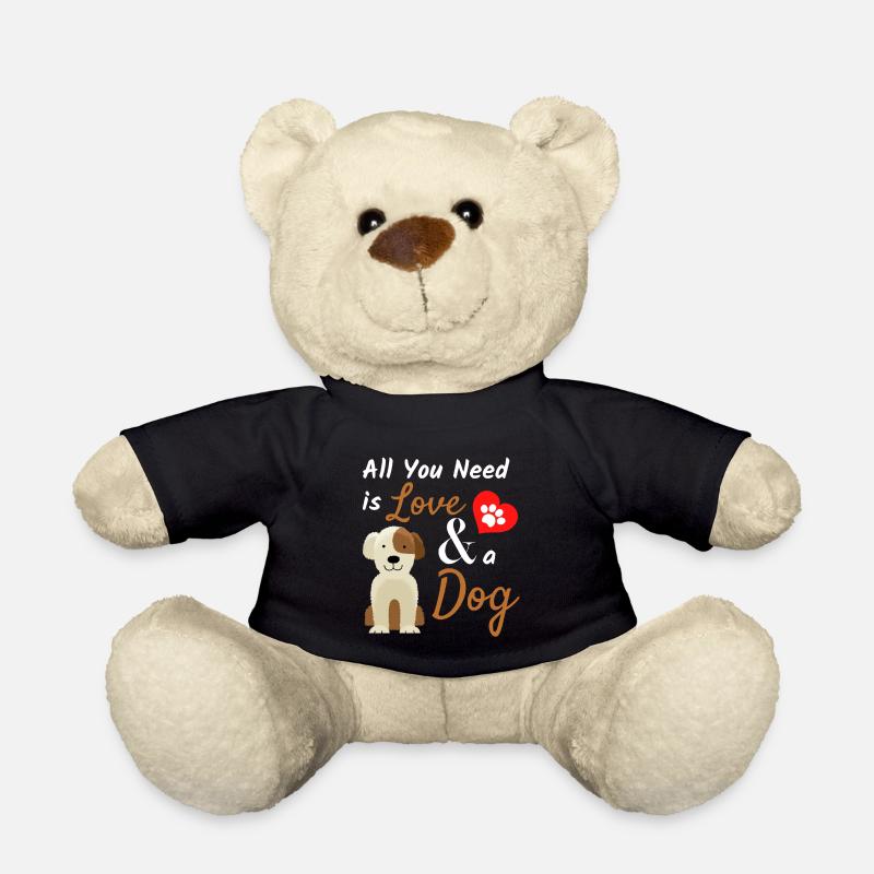 Alles, was du brauchst, ist Liebe und ein süßes Hundezitat - Teddy - Schwarz