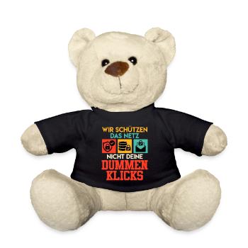 Coder WIR DAS NETZ NICHT DEINE DUMMEN KLICKS - Teddy - Schwarz - Vorne