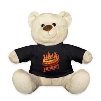 Projektleiter Bratwurst | Grillen Flammen Kult - Teddy - Schwarz - Vorne