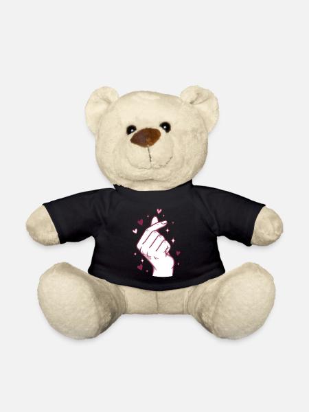 Kpop Koreanische Musik Niedliche Finger Herz Liebe Korea - Teddy - Schwarz