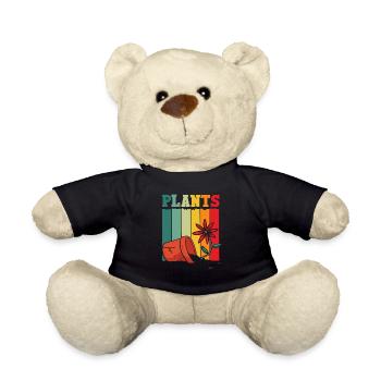 Plants Plant Lover Retro Gardening - Teddy Bear - black - Front
