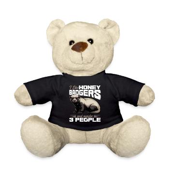 Funny Honey Badger - Teddy - Schwarz - Vorne