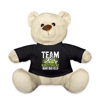 Team Short Distance Bar To Loo Fun Party - Teddy Bear - black - Front