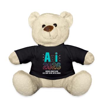 Abitur 2026 - KI AI Spruch Abi 2026 - Devise de l’Abitur - Nounours - noir - Devant