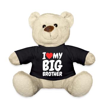Ich liebe meinen großen Bruder Herz lustige Familie - Teddy - Schwarz - Vorne