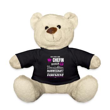 Chefin der Verrückten Mannschaft Chefin Geschenke - Teddy Bear - black - Front