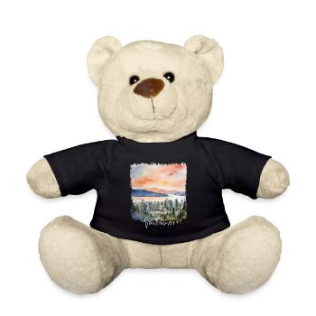 Vancouver Aquarell, Vancouver, Kanada - Teddy - Schwarz - Vorne
