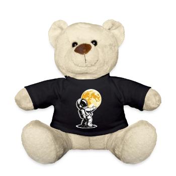 Astronaut Shirt – Moon Hug - Teddy Bear - black - Front
