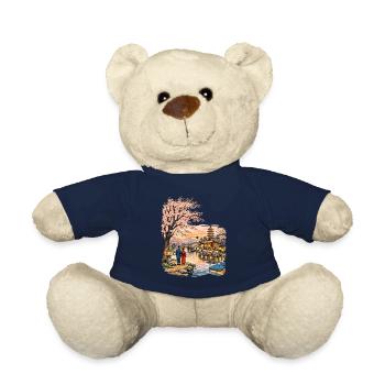 Traditioneller Japanischer Kirschblüten - Teddy - French Navy - Vorne
