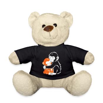 Affen umarmen, gemütliche Umarmung - Teddy - Schwarz - Vorne