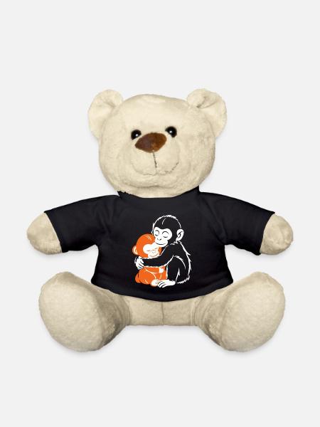 Affen umarmen, gemütliche Umarmung - Teddy - Schwarz