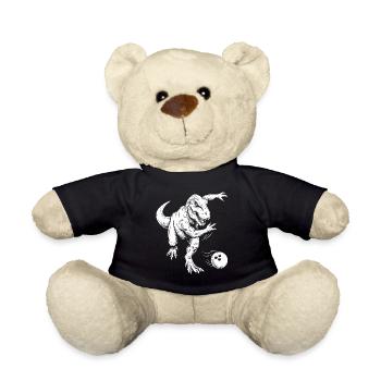 Bowlingspieler Dinosaurier Kinder Jungen Bowling - Teddy - Schwarz - Vorne